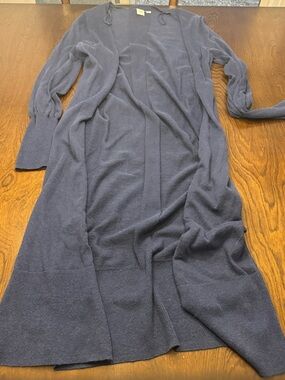 GAP Navy Ribbed Open Cardigan